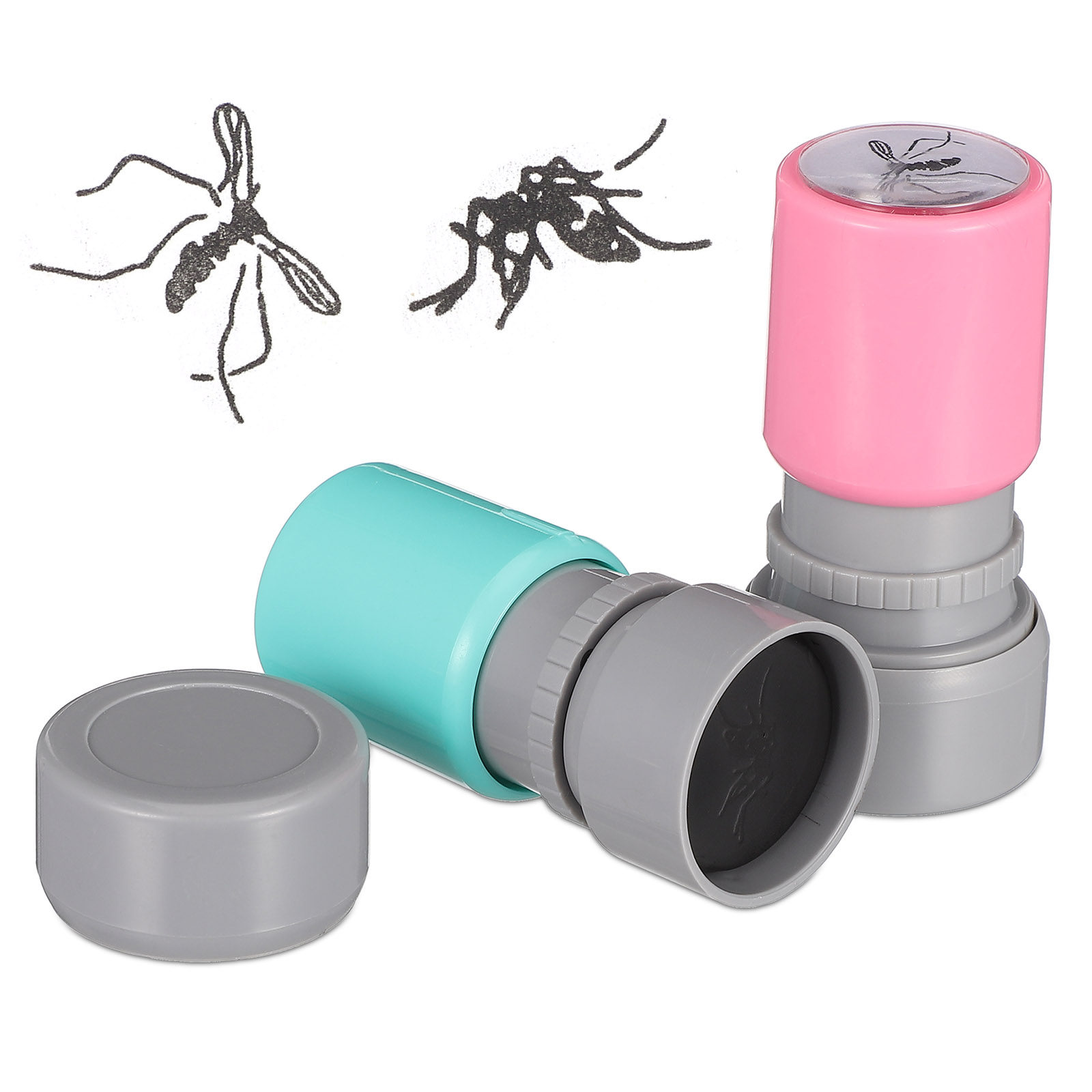 Prank Toys - 2pcs Novelty Mosquito Stamp Self Inking