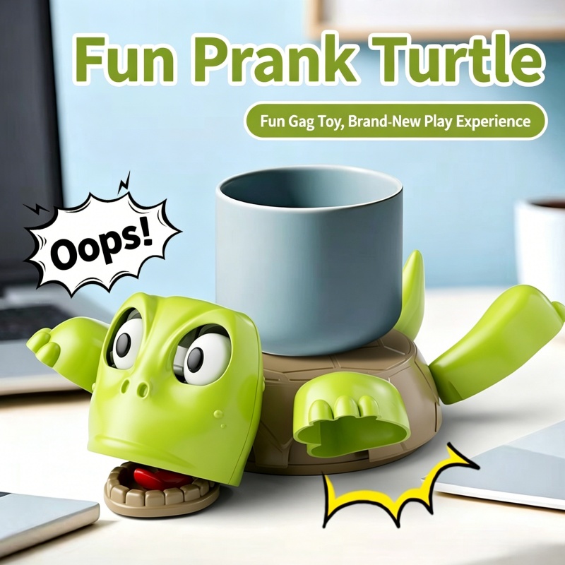 Prank Toys - Funny Turtle Cup Coaster Interactive Prank