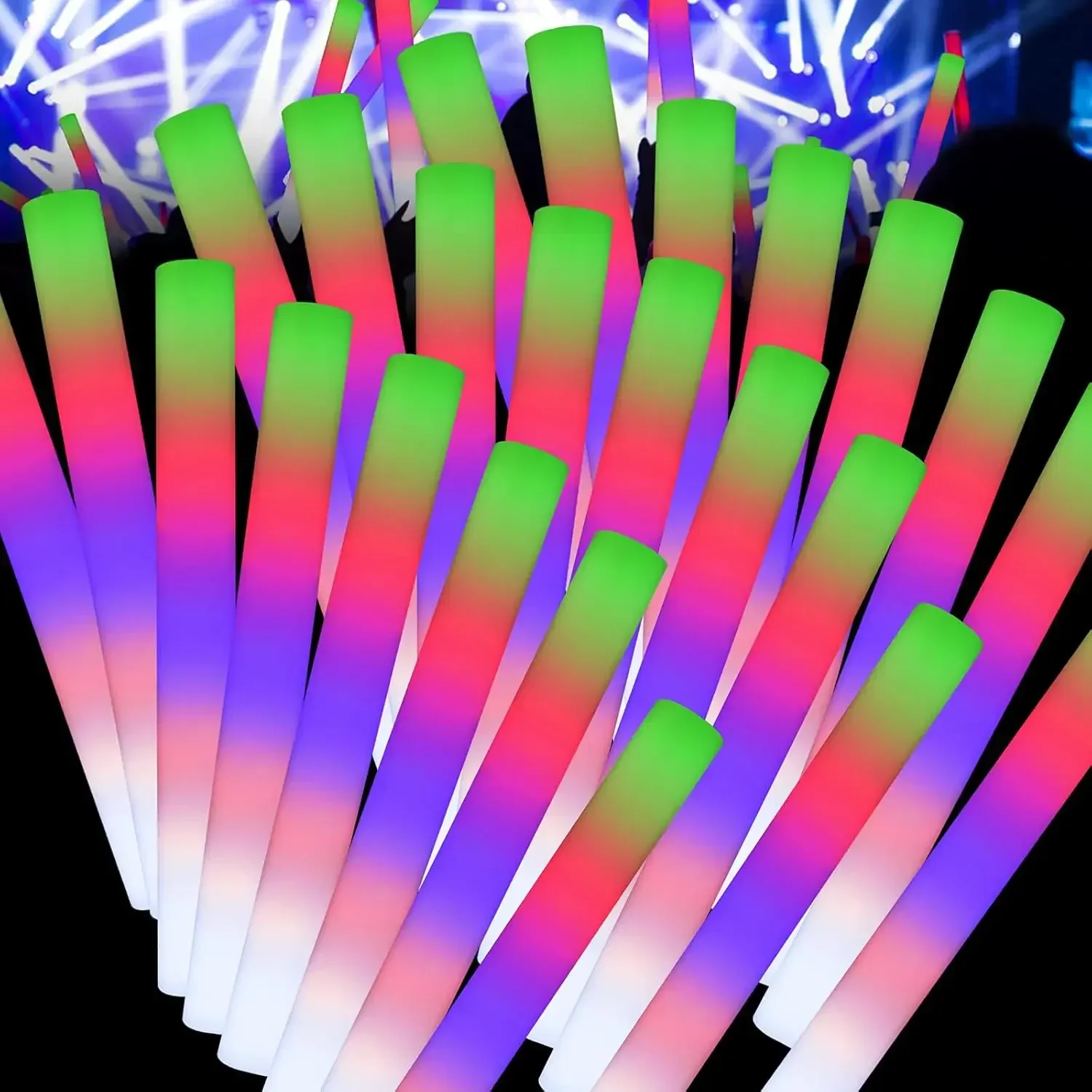 1Z-50PCS Led Foam Glow Sticks  - Flashing Led Foam Sticks Party recension och pris