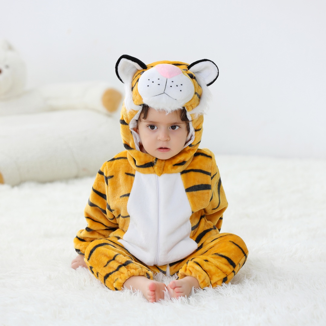 Newborn Baby Tiger Animal Cart - Spiderman Jumpsuit Kids recension och pris