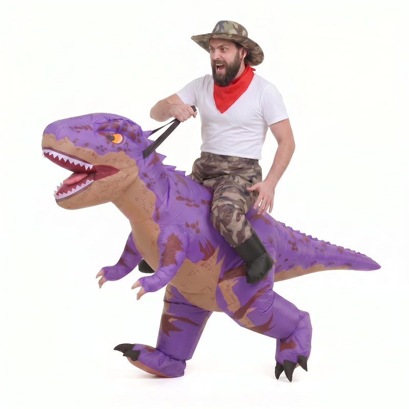 Funny Camo purple T-Rex Inflat - Inflatable Dinosaur Costume Adult recension och pris