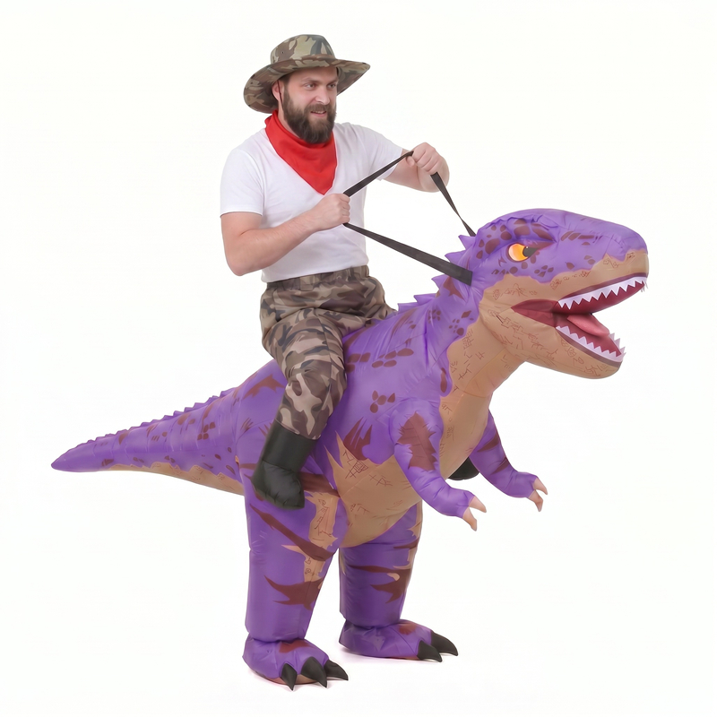 Funny Camo purple T-Rex Inflat - Inflatable Dinosaur Costume Adult recension och pris