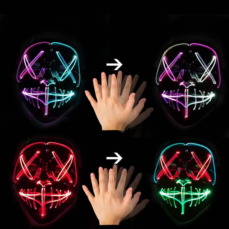 Gesture Control LED Mask Lumin - Led Purge Mask Halloween recension och pris