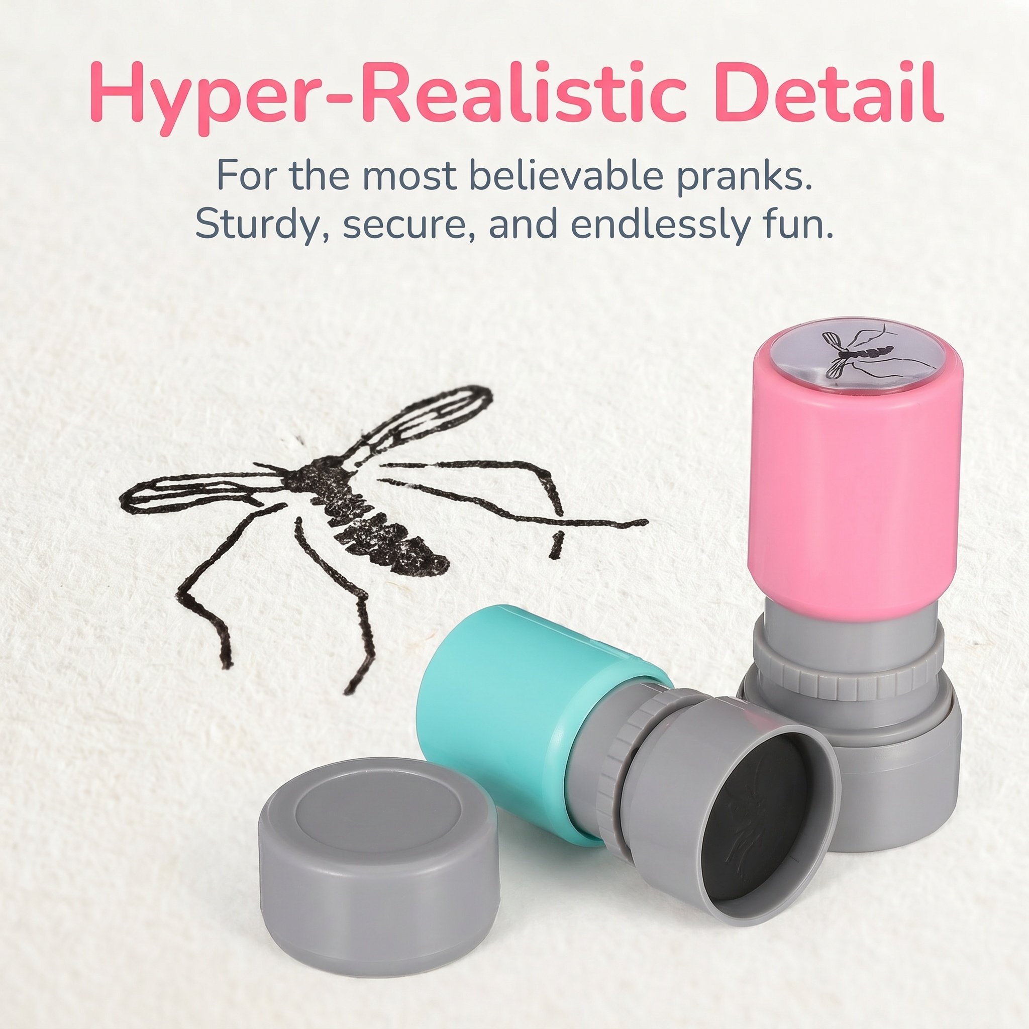 2pcs Novelty Mosquito Stamp Se - Prank Toys recension och pris