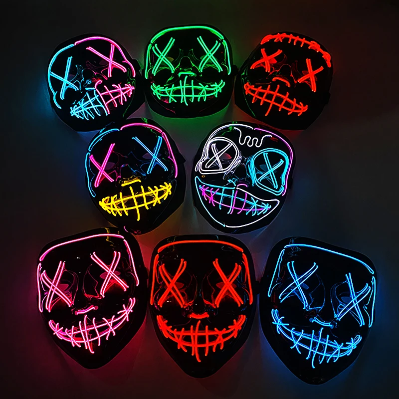 Wireless Neon LED Purge Mask G - Led Purge Mask Halloween recension och pris