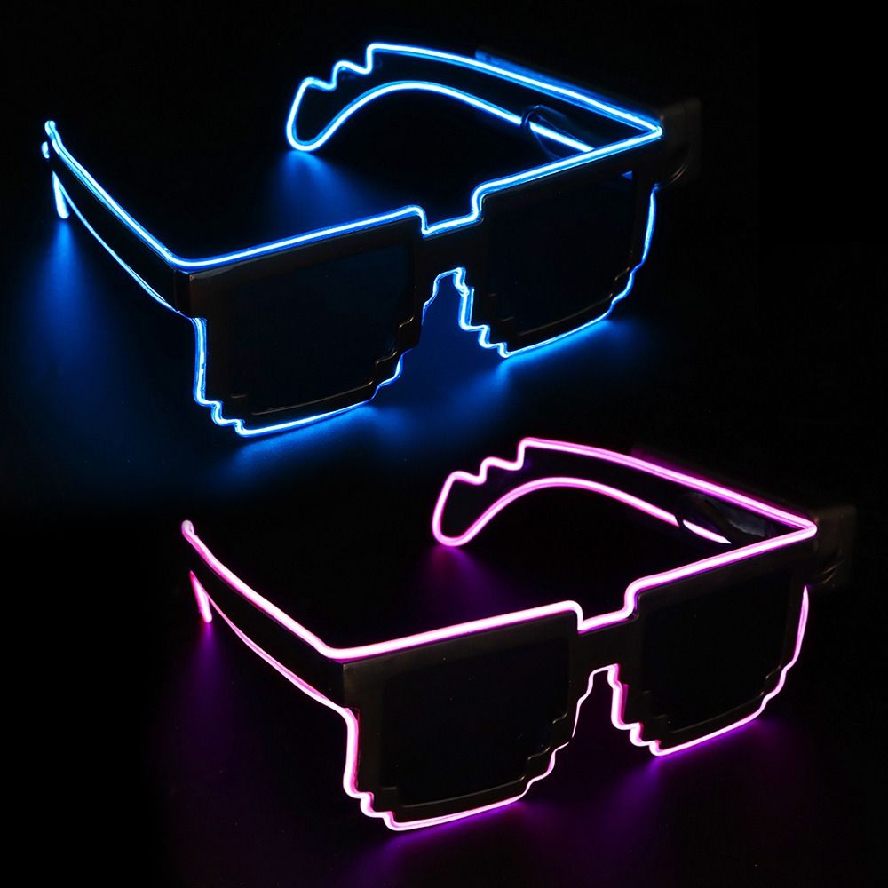 Novel Mosaic LED Glasses Wirel - Glow In The Dark Party Glasses recension och pris