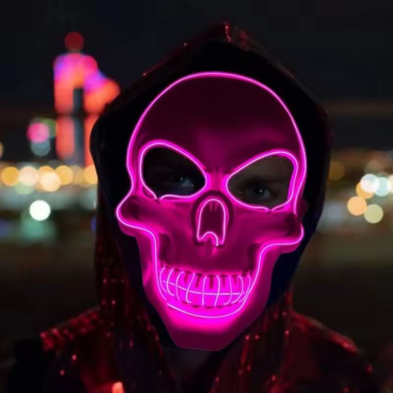 Neon Mask Led Light Up Party M - Led Purge Mask Halloween recension och pris