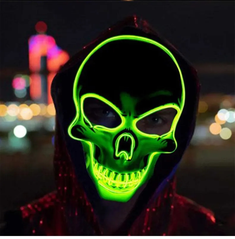 Neon Mask Led Light Up Party M - Led Purge Mask Halloween recension och pris